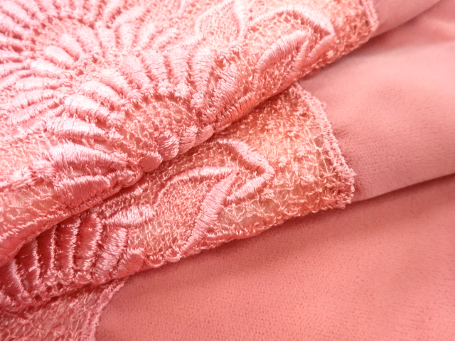  ビロードレース花模様ショール